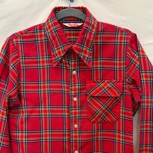 Levi’s Panatela Tops Sz S/M Vintage Plaid Shirt As Found